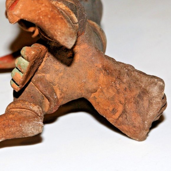 Vintage Mexicana / Mayan figure multi-color warrior figure cultural ethnic - Picture 9 of 10